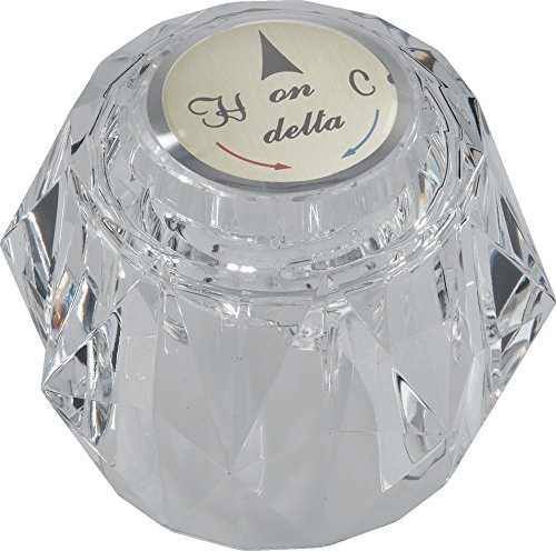 Delta Faucet RP2389 Single Clear Knob Handle Kit with Button and Set Screw Chrome