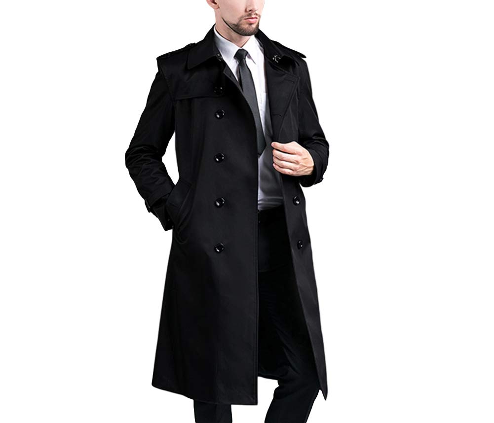 Men's Trench Coat, Winter, Suit, Casual, Long, Work, Coat, Autumn, Fashionable, Slim, Business, Winter Clothes, Fall Clothes, Office, Cold Protection, Commuting, School, Travel