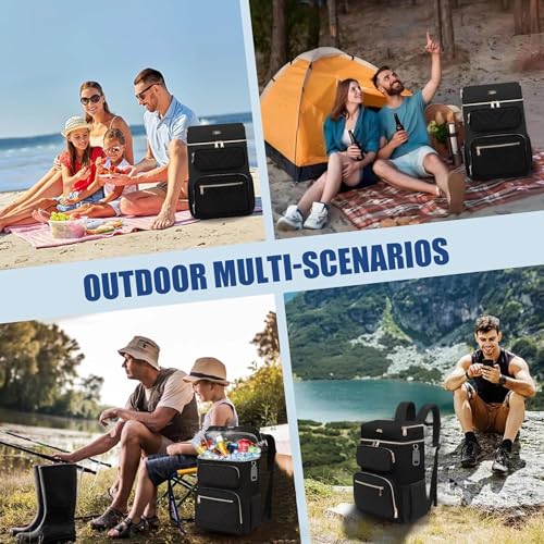 Image of Backpack Cooler Insulated Leakproof, Soft Cooler for Outdoor Camping Hiking