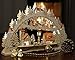 Produktbild Wichtelstube-Kollektion Holzkunst LED Schwibbogen Kurrenden Schwippbogen Lichterbogen, Weihnachtsdeko Fensterbank Echtholz, Batteriebetrieben mit Timer, 44cm Breite