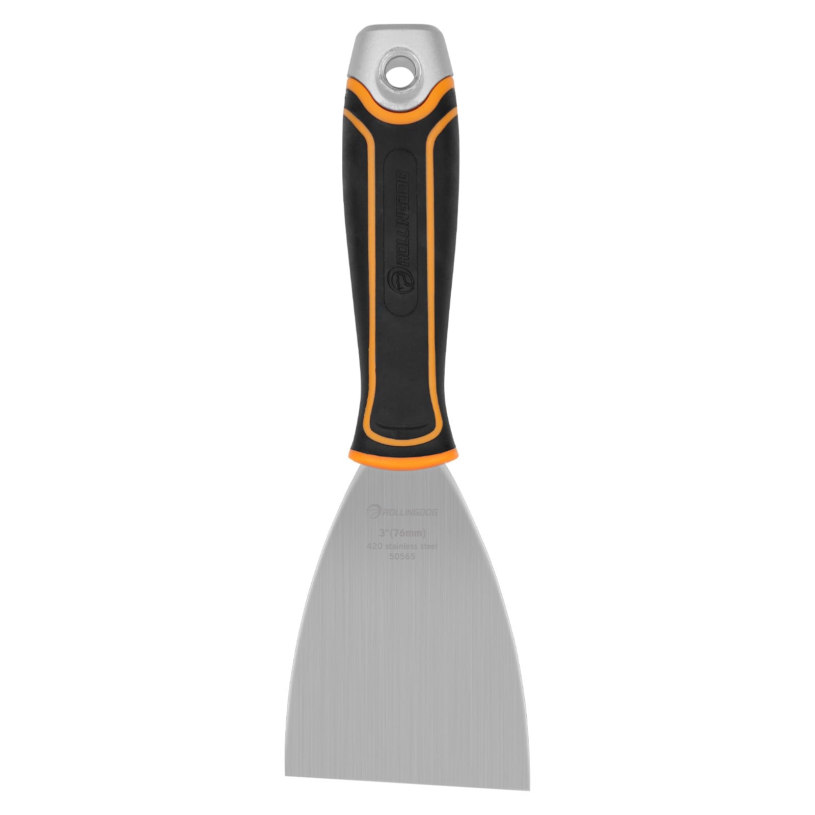 ROLLINGDOG 3 Inch Angled Flexible Putty Knife, 5° Paint Scraper