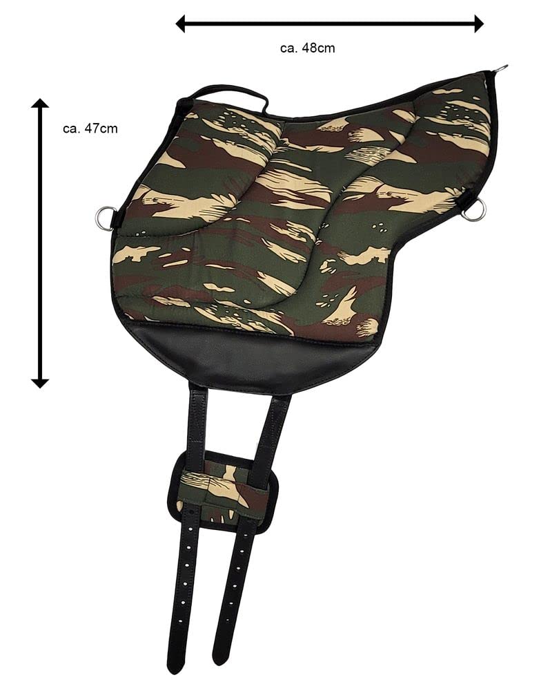 A&M Reitsport Reitpad, Bareback Pad, baumloser Sattel 1105, Camouflage, Neu, Farbe:Grün