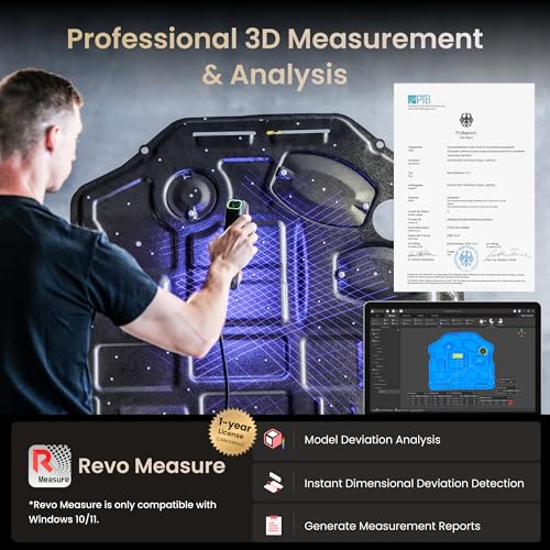 Image of Revopoint MetroY Ultra Blue Laser 3D Scanner for 3D Printing, 0.01mm Precision, Up to 90 FPS High-Speed, Wireless Anti-Shaking Scanning, Supports Dimensional Measurement, CMM Edition