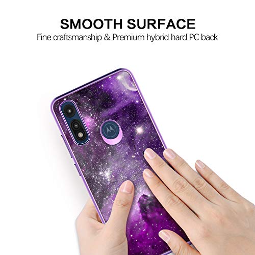 Kangya Compatible With Moto E Phone Case, Motorola Moto E 2020 Case, Glow In The Dark Slim Fit Shockproof Hybrid Hard Pc Soft Tpu Bumper Girls Women Men Protective Phone For Moto E 2020 6.2 ", Purple #TOP4