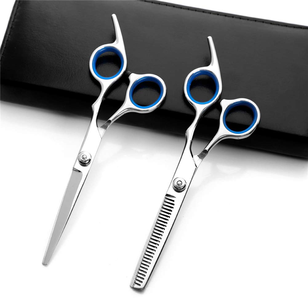 Crrs Professional hairdressing Scissors Barber Hair Cutting Set 6.0 Inch Flat cut bangs cut teeth cut thin cut family hairdressing tool set