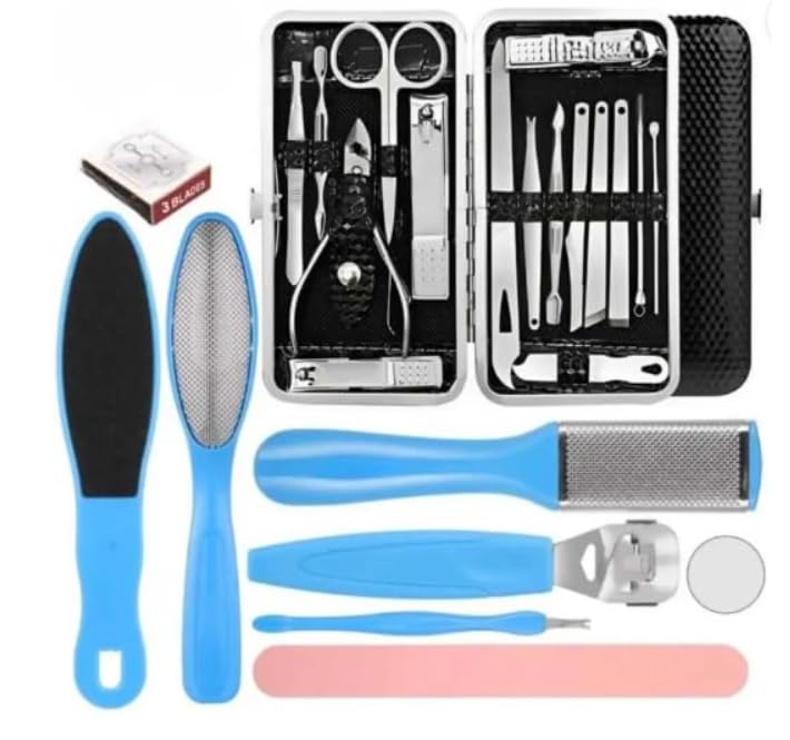 Pedicure Kits – Callus Remover for Feet, 23 in 1 Professional Manicure Set Pedicure Tools Stainless Steel Foot Care, Foot File Foot Rasp Dead Skin & 16 pcs manicure tool kit Pedicure Kits – Callus Remover for Feet, 23 in 1 Professional Manicure Set Pedicure Tools Stainless Steel Foot Care, Foot File Foot Rasp Dead Skin & 16 pcs manicure tool kit