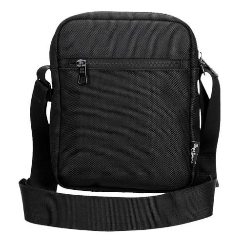 Pepe Jeans Two Compartment Shoulder Bag, Black/White3