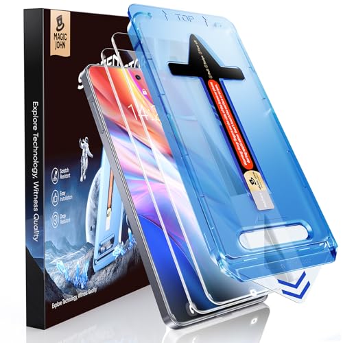 MAGIC JOHN 2 Pack for Samsung Galaxy S25 Edge Tempered Glass Screen Protector Bubble Free Easy Installation Auto Dust-Elimination