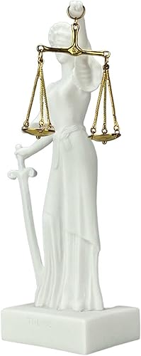Miniatura 2 de Themis - Escultura griega romana de la estatua de la diosa de la ley de la dama de la justicia 9.84 pulgadas