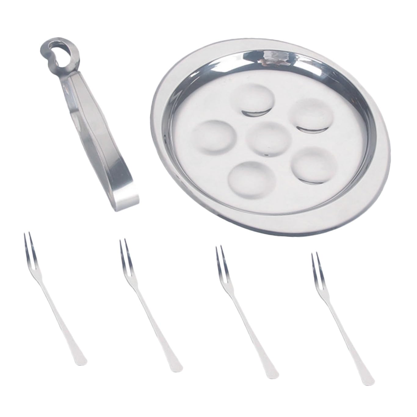 Ensemble Ustensile Cuisine Escargot 1 Set en Acier Inoxydable