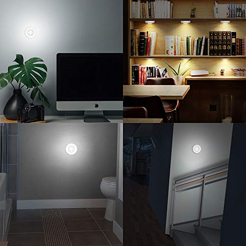 Image of Tap Light Push Lights, 24-Pack Small Bright LED Puck Light Touch Night Lights Battery Operated Stick on Light for Closet Kitchen Cabinet Classroom DIY Letter Lights Holiday Party Decorations