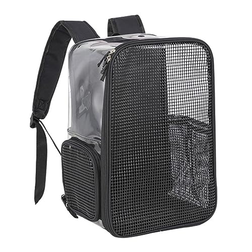 HOLIDYOYO Transparent Pet Carrier Backpack Breathable Pet Travel Bag for Cats and Dogs Convenient Outdoor Backpack Lightweight and Portable Design