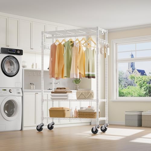 Image of VIPEK R3 Rolling Clothing Rack Portable Garment Rack for Hanging Clothes
