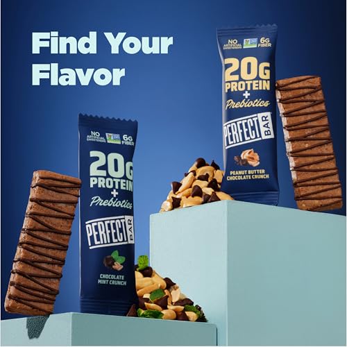 Perfect Bar Protein + Prebiotics Chocolate Mint Protein Bar, 20g Protein, Grass-Fed Whey, 6g Fiber With 3g Prebiotics, Gluten-Free, Non-GMO, 2.4 Ounce Bar, 7 Count - image 9