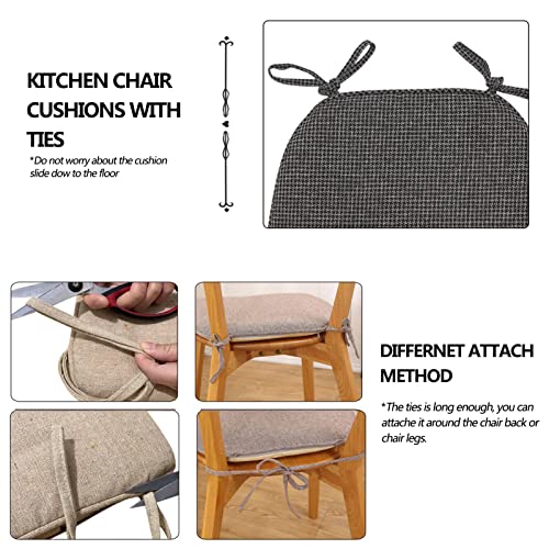 Coussin de chaise de cuisine antidérapant lavable rouge x2
