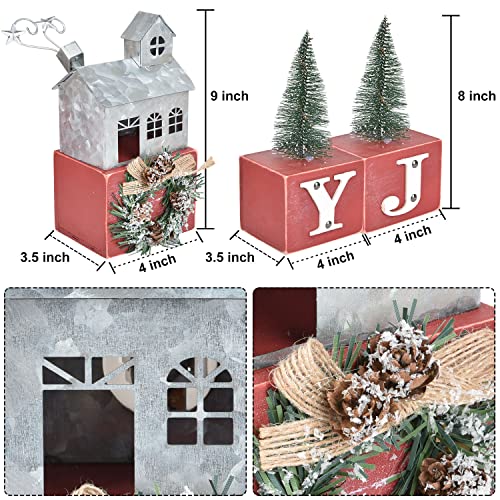 Lvydec Wood Joy Sign Tabletop Decoration, Decorative Joy Sign Rustic Wooden Christmas Decor With Mini Trees And Built-In Led Lights For Table Centerpiece Winter Holiday Decor #TOP3