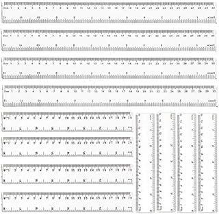12 PCS Plastic Ruler Set, Clear Ruler Transparent Straight Ruler Shatter Resistant Ruler Shatterproof Ruler 6 8 12 Inches(15 20 30cm) Measuring Ruler Tool for Student School Office Teaching Ruler