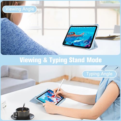 undefined Fintie for iPad Mini 7 ケース (A17 Pro 2024) / iPad Mini 6 ケース 2021 8.3インチ 第7/6世代 透明バックカバー Pencil 収納可能 Pencil ワイヤレス充電対応 三つ折スタンド スリープ機能 軽量 薄型 傷つけ防止 PU合成レザー TPU (ブルー) の商品画像 6