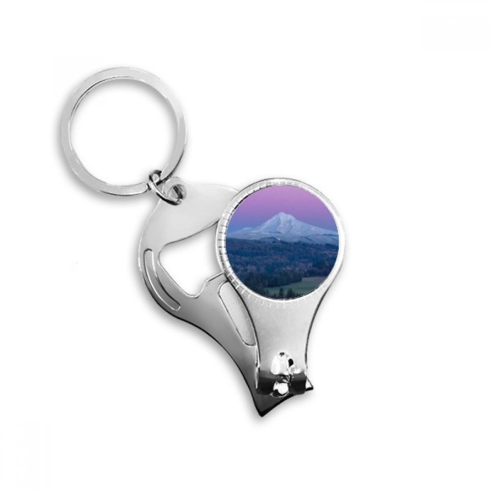 Porte-clés anneau multi-fonction en métal violet bleu ciel robuste et raffiné