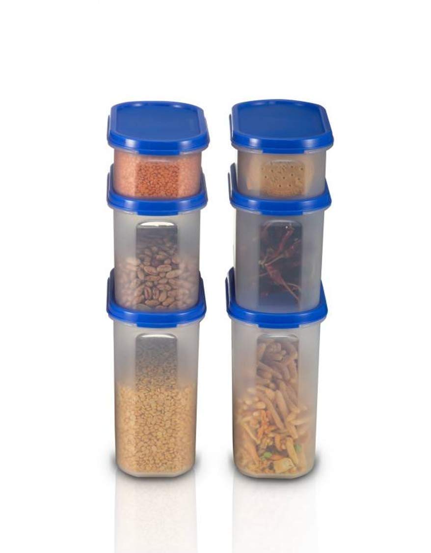 SIMPARTE Kitchen Modular Storage Container Set with Plain Lids