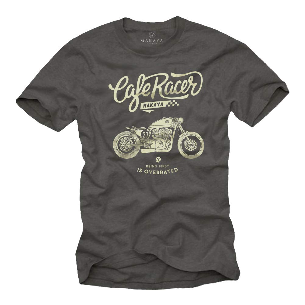 MAKAYA Idee Regalo Originali Uomo Moto - Maglietta Biker Motociclista
