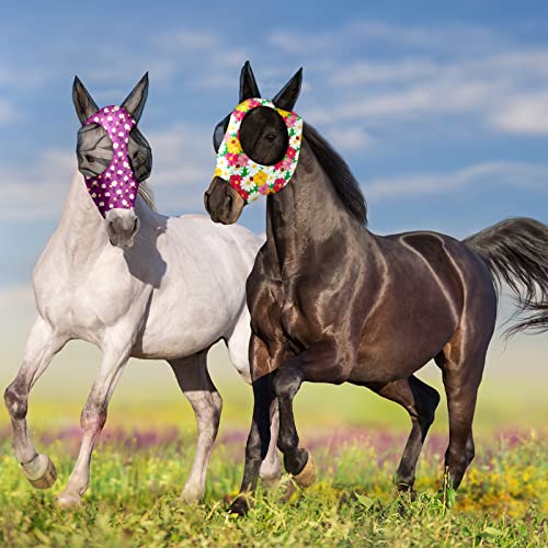 Frienda 4 máscaras de mosca de cavalo para cavalos máscara de mosca de cavalo com orelhas cobertura