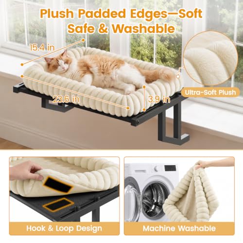 Cat Window Perch, 24" Large Hammock for Inside Sill, Dual-Mount - Image 5