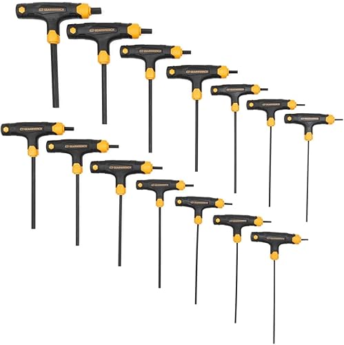 GEARWRENCH Juego de llaves hexagonales SAE/métricas con mango en T de 14 piezas - 83514