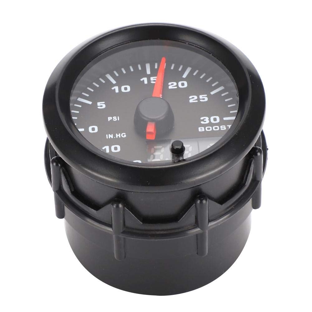 Akozon 52mm/2in 7 Couleurs LED Turbo Boost Meter Digital Turbo Boost Gauge Voiture Modification Instrument Set