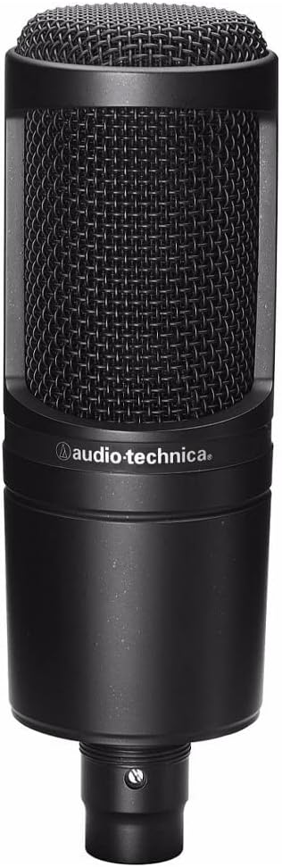 Audio-Technica Microphone AT2020 Pro Cardioid Capacitor, Black,Large, XLR