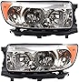 CarLights360: For 2006 2007 2008 Subaru Forester Headlight Assembly Driver and Passenger Side CAPA Certified w/Bulbs Halogen Type | SU2502119 SU2503119