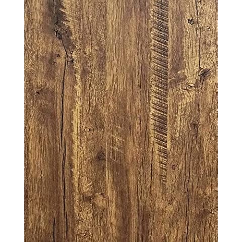Klebefolie Holz Eiche 44x1200cm Möbelfolie Selbstklebend Tapete Braun Holz Wandtapete Wassserdicht Möbelaufkleber Holzmaserung Dekorfolie Vintage Wandpapier Retro Vinyl Folie Cover