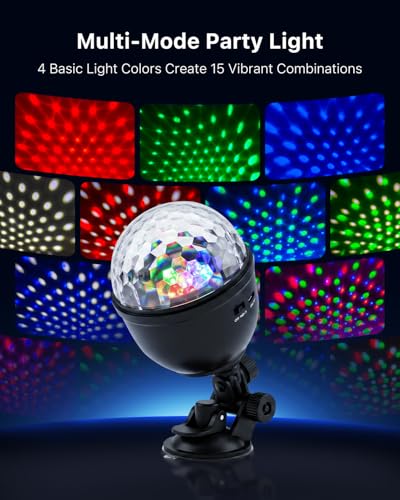 Image of FALOVE 2 Pack Cupcake RGB Disco Ball Lights for Party & Ambient Night Light
