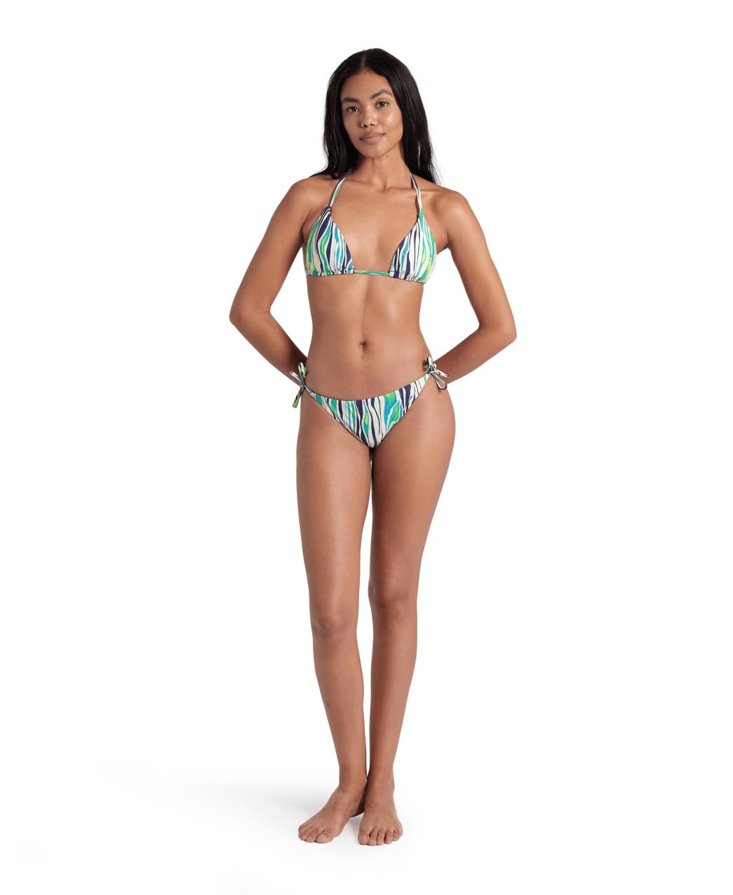 ARENA Women's Water Print String Bikini Triangle Bañador de Dos Piezas Mujer (Pack de 1)