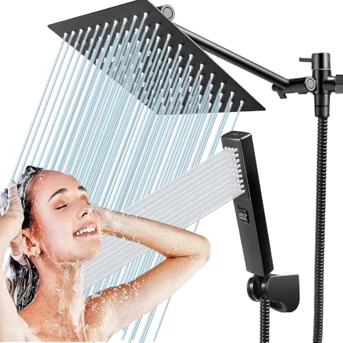 Chuveiro, Kit Ducha Chuveiro Quadrado Slim Aço Inox, Chuveiros e Duchas, Chuveiro com Ducha, Preto