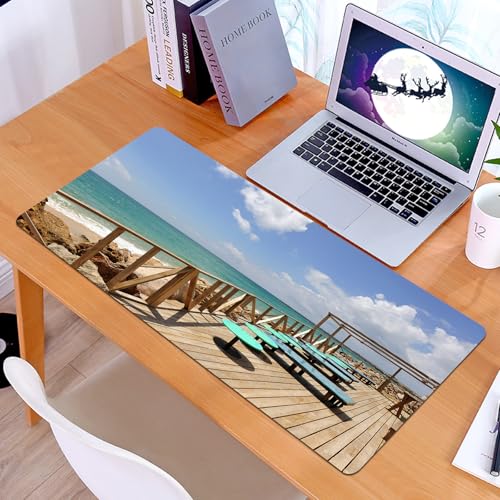 KDWJS Alfombrilla para ratón Speed Gaming XXL 90x40 cm - Base para Mesa - Mejora la precisión y la Velocidad - Resistente - Playa Romana Playa en Alcossebre también Alcoceber en Castellón de España