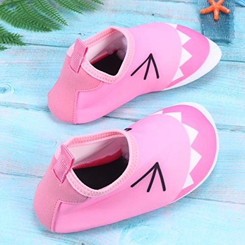 CLISPEED 1 par de Sapatos de água Padrão de Boca de Tubarão de Secagem Rápida Na Praia Sapatos Aquát