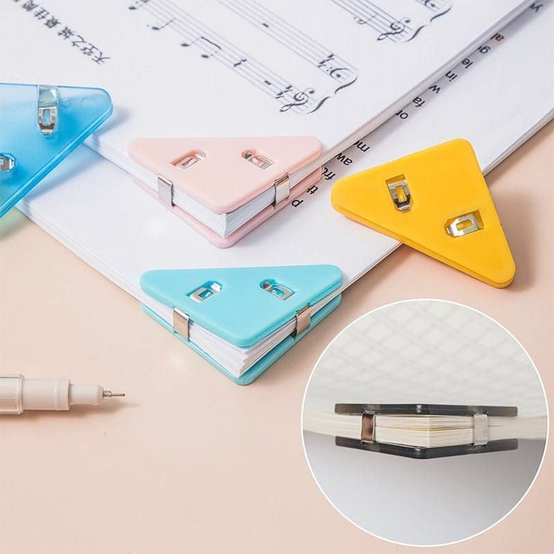 KWINTOKwinto Triangle Multifunctional Document Clip, Triangular Book Page Corner Clip (10pcs)