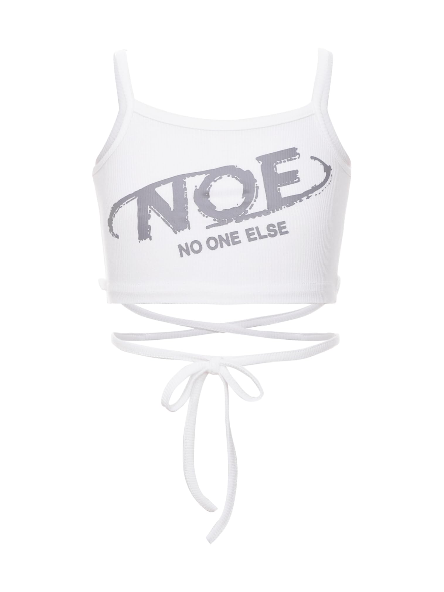 easyforever Kids Girls Hip Hop Jazz Dance Crop Top Letter Print Camisole Vest Sports Bra Gymnastics Ballet Dancewear White 15-16 Years