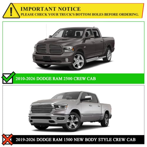 Image of COMNOVA Running Boards Side Steps for 2010-2026 Dodge Ram 2500 Crew Cab
