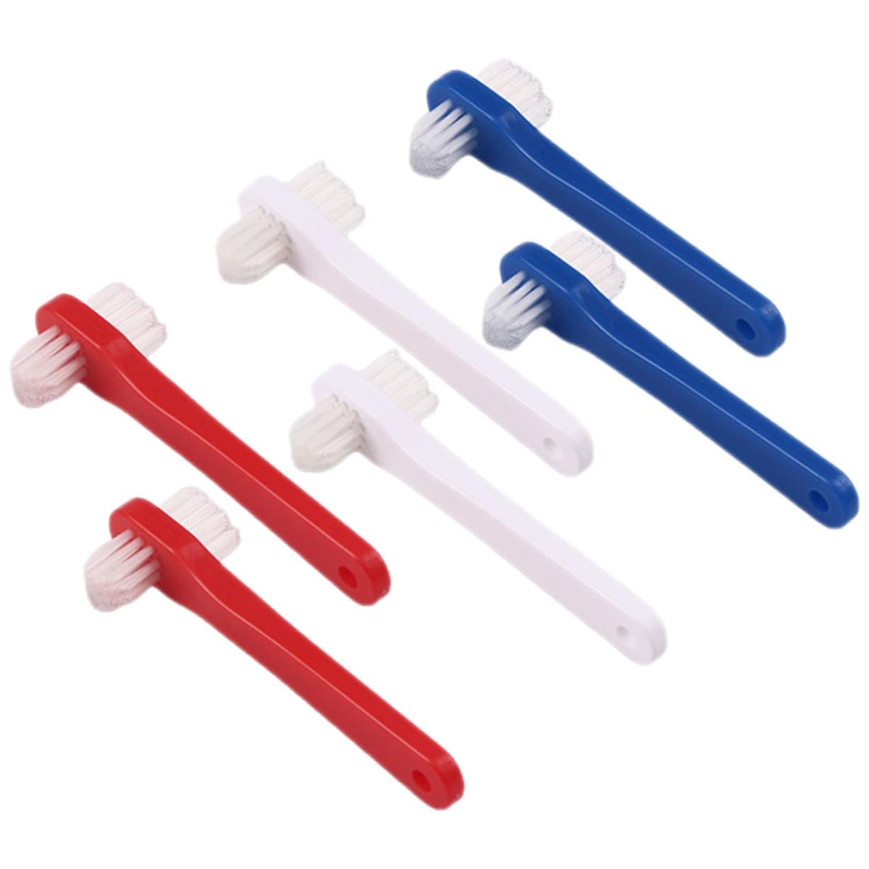 FRCOLOR 24piezas Cepillo De Dientes Doble Cara Para Adultos Cepillo Portátil Para Limpieza De Prótesis Para Cuidado Oral