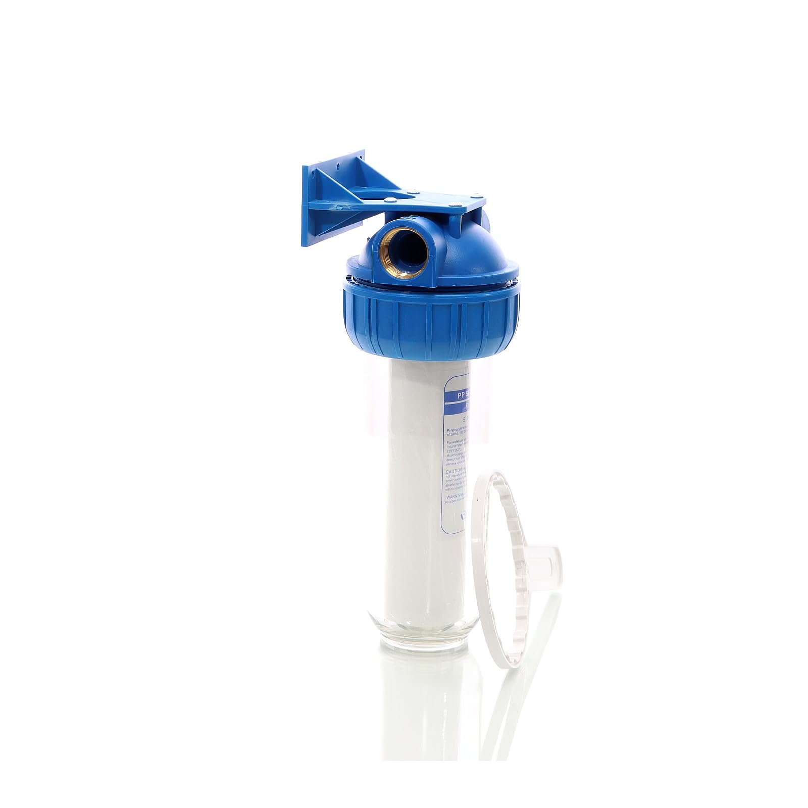 1-stopniowy filtr do wody Naturewater NW-BR10B-S, 5 µ, wkład filtrujący 32,89 mm (1"), wkład PP Ø60 mm, uchwyt ścienny filtra, klucz do filtra, filtr osadów