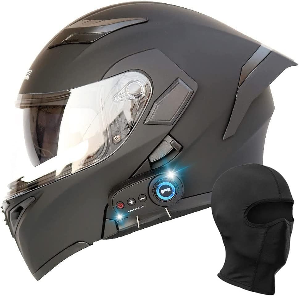 Casque de moto intégral Bluetooth aux finitions soignées de taille L