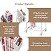 Sunnacate Gift Wrapping Station with 12PCS Slap Bands, Rolling Wrapping Paper Cart Station Organizer Gift Wrap Storage, Ribbon Holder Rack, Craft Organizers and Storage Christmas