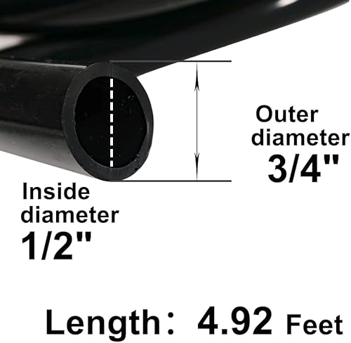 Miniatura 2 de Eoiips Manguera de silicona de 12 pulgadas de diámetro x 34 pulgadas de diámetro interior, tubo de grado alimenticio de alta temperatura, tubo de