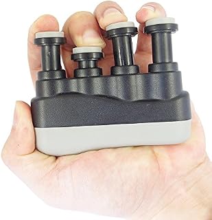Yakamoz Portable Hand Finger Exerciser Grip Trainer Strengthener for Guitar Bass Piano or Therapy
