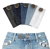 5 Stück verstellbare Knopf-Erweiterungen für Hosen, Bundverlängerungen für Herren- und Damenhosen, Jeans, Anzughosen, Schwangerschaftshosen