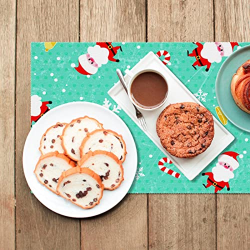 Set de table Père Noël antidérapant et résistant pour repas de fête - 7