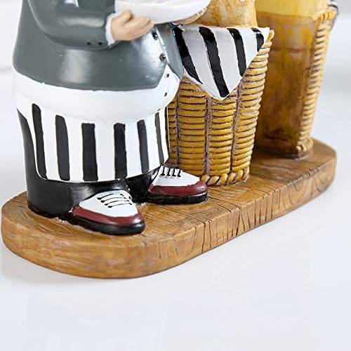 YANGMEI Tabletop Napkin Holder Resin Fat Chef Figurines Napkin Holder, Chef Tissue Paper Holder Western Restaurant Table Bar Cafe Decor Craft Home Decoration Practical Ornament