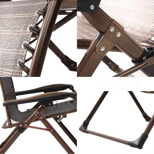 Fauteuil Inclinable Pliable Gravity Chair XL de Camping - Couleur Café - 6